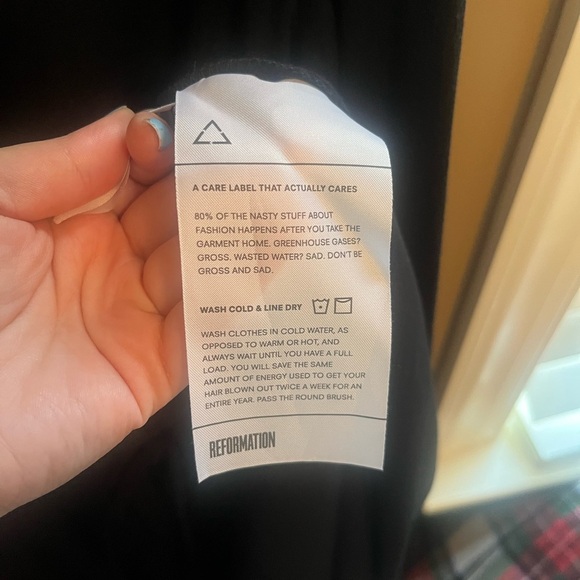 Reformation Campbell Deep V-Neck Wrap Tie Mini Dress Size Small - Picture 6 of 14